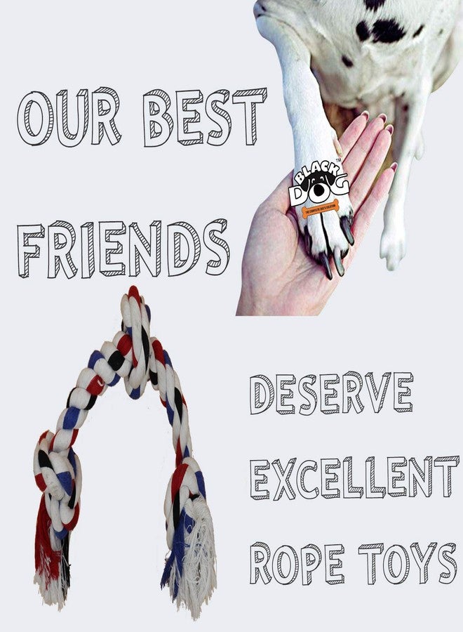 BLACK DOG Cotton Durable Dog Chew Rope Toy for Small to Medium Dogs (Colour May Vary) - Image 5